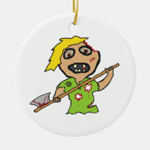 Zombie Ceramic Ornament