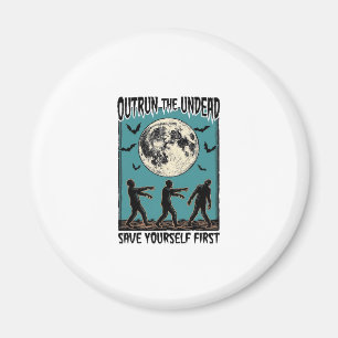Zombie Chase Shirt Vintage Undead Escape Graphic_1 Magnet