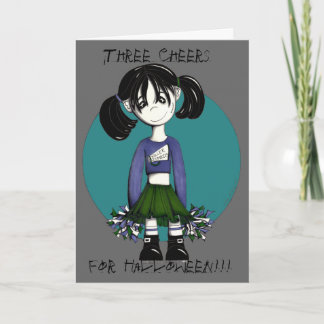 zombie cheer, Three Cheers, for Halloween!!! Card