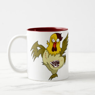 Zombie Chicken Two-Tone Coffee Mug