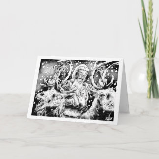 Zombie Christmas Card with interior greeting