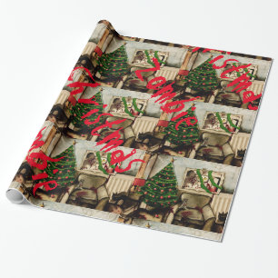 Zombie Christmas colour wrapping paper
