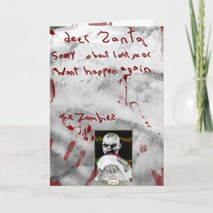 zombie christmas holiday card