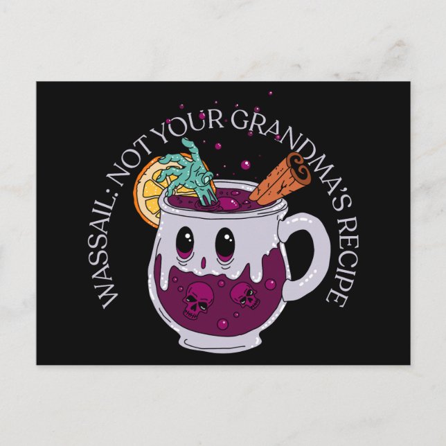 Zombie Christmas Wassail Postcard (Front)