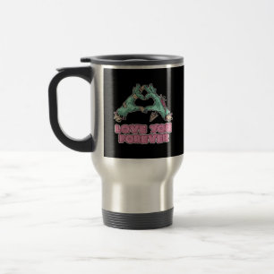 Zombie Classic - Skeleton Heart And Hands Travel Mug