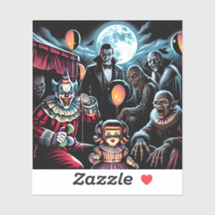 Zombie, Clown, Vamp and Haunted Doll Halloween
