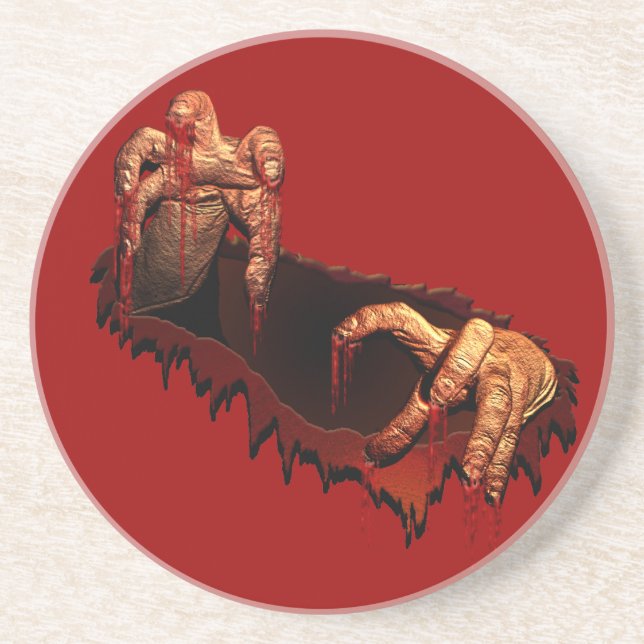 Zombie Coaster Gory Halloween Zombie Decor (Front)