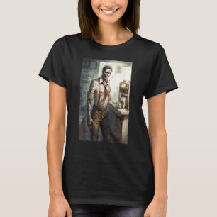 Zombie Coffee Barista Zombies In Everyday Life Se T-Shirt