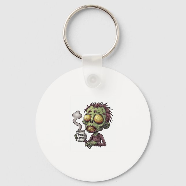  Zombie Coffee Time Key Ring (Front)