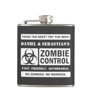 Zombie Control Hip Flask