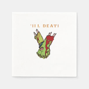 Zombie Couple Till Death Do Us Part Classic Napkin