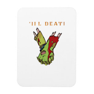 Zombie Couple Till Death Do Us Part Classic Style Magnet