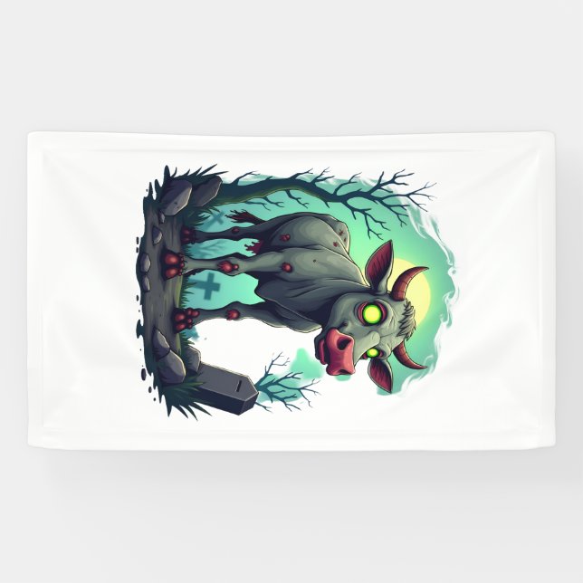 Zombie Cow Apocalypse Banner (Horizontal)