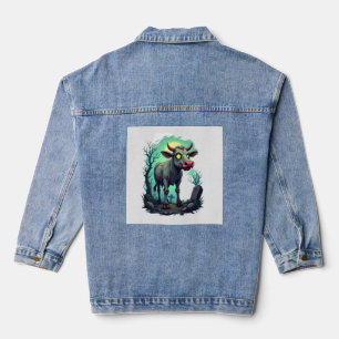 Zombie Cow Apocalypse Denim Jacket
