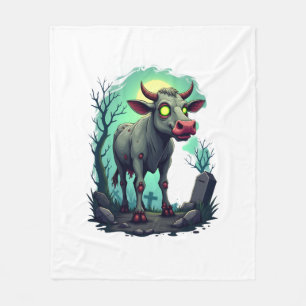 Zombie Cow Apocalypse Fleece Blanket