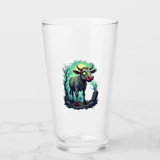 Zombie Cow Apocalypse Glass (Front)
