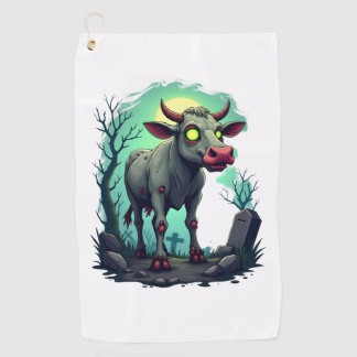 Zombie Cow Apocalypse Golf Towel