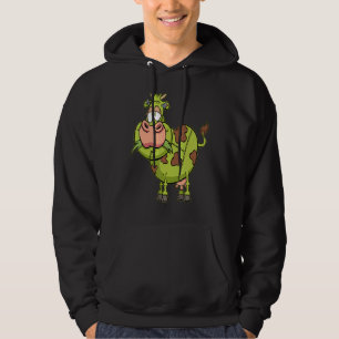 Zombie Cow Lazy Halloween Costume Farm Animal Far Hoodie