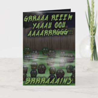 Zombie Cupcake Birthday #4 Card