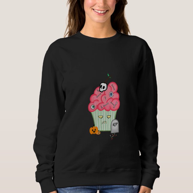 Zombie Cupcake for Halloween Sweatshirt (Front)
