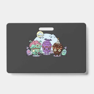Zombie Cupcake Halloween ID Badge