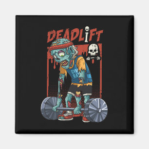 Zombie Deadlift Weight Lifting Halloween Fitness G Magnet
