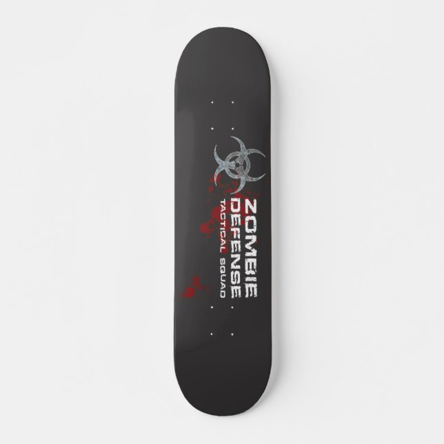 Zombie Defence Tactical Squad board - black Skateboard (Front)