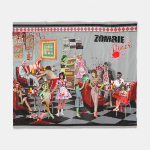 Zombie Diner Fleece Blanket