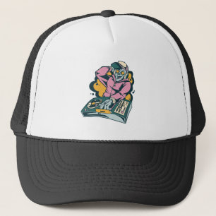 Zombie DJ Gift For Musician Meloman Lovers Trucker Hat