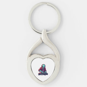 Zombie DJ � Music Festival Halloween Tee Key Ring