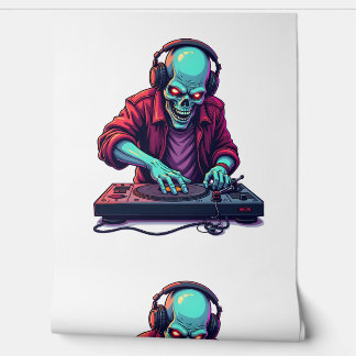 Zombie DJ � Music Festival Halloween Tee Wallpaper