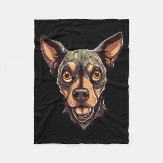 Zombie Dog Design Funny Halloween 2 Fleece Blanket
