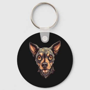 Zombie Dog Design Funny Halloween 2 Key Ring