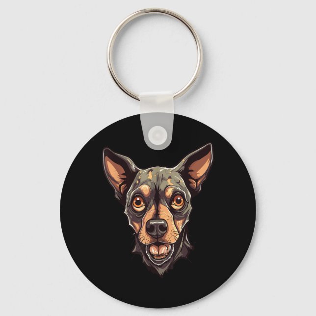 Zombie Dog Design Funny Halloween 2 Key Ring (Front)