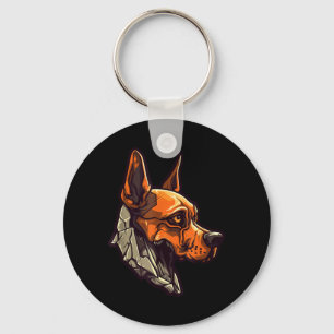 Zombie Dog Design Funny Halloween Key Ring