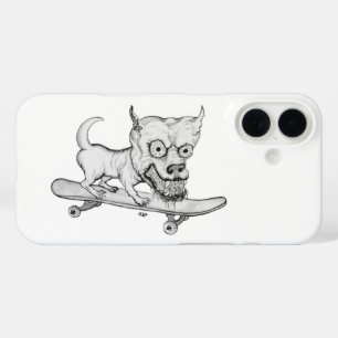 Zombie Dog , My little Lovely Dog on Skateboard iPhone 16 Case