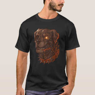 Zombie Dog Rottweiler Retro Halloween Monster T-Shirt