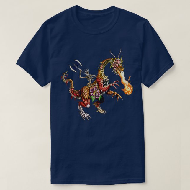 Zombie Dragon Rider Classic TShirt (Design Front)