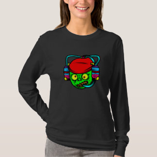 Zombie Drinking Brains Lazy Halloween Costume Mon T-Shirt