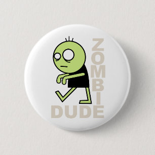 Zombie Dude 6 Cm Round Badge