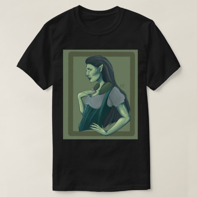 Zombie Elf Fantasy Comic Book Art T-Shirt (Design Front)