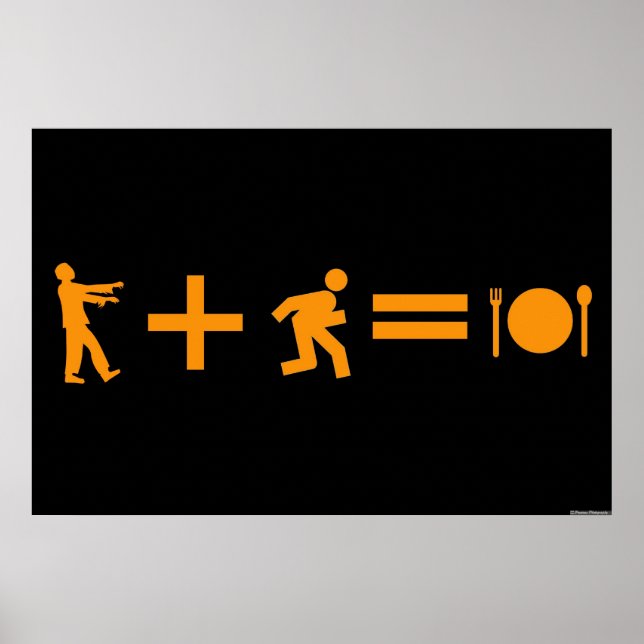 Zombie Equation 24" x 36" Poster (Front)