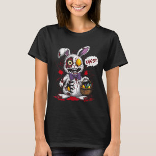 Zombie Evil Easter Bunny Egg Basket Horror Scary T-Shirt