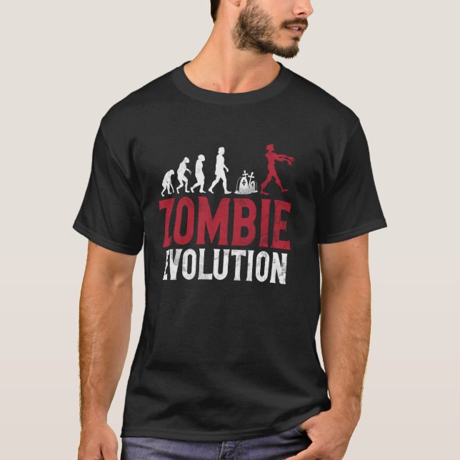 Zombie Evolution Zombie T-Shirt (Front)