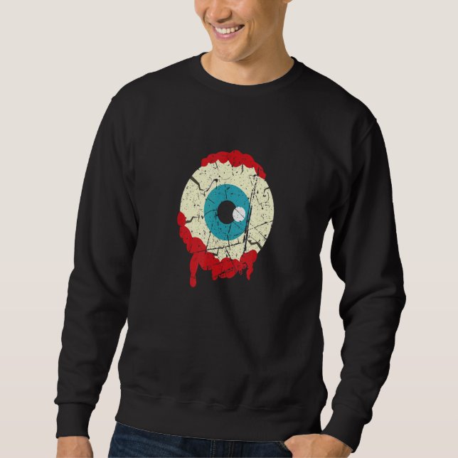 Zombie Eyeball Halloween Scary Zombie   Sweatshirt (Front)