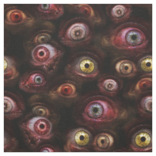 Zombie Eyeballs Creepy Human Eye Pattern Fabric (Swatch)