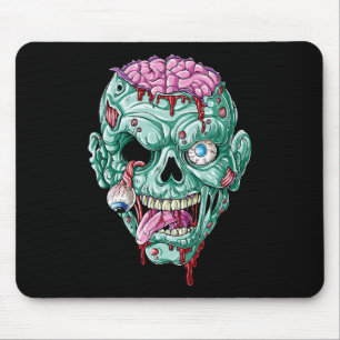 Zombie Face Brain Halloween Boys Men Women Girls S Mouse Pad