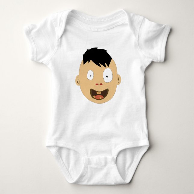 Zombie face Expressions Baby Bodysuit (Front)