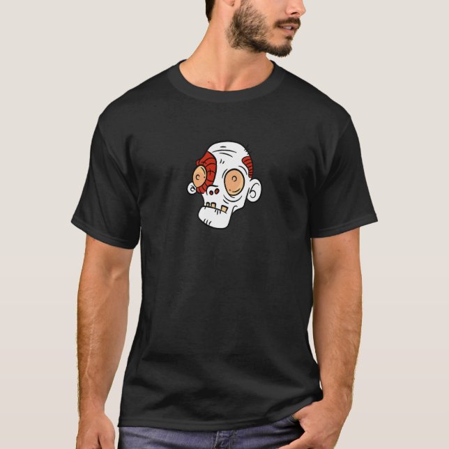 Zombie Face Halloween Cute Graphic T-Shirt (Front)