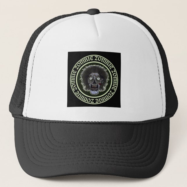 ZOMBIE Face Trucker Hat (Front)